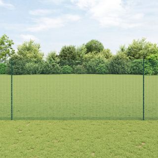 keevitatud traadi aed koos 11 U postiga Roheline 1.4x25 m Teras