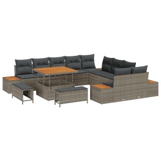 13-osaline aiadiivan padjadega Hall polü rattan,3-osaline aiatoitekomplekt padjadega Hall polü rattan