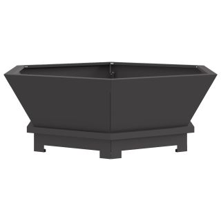 Tuleplats Kuusnurkne Must 75x75x28 cm Teras