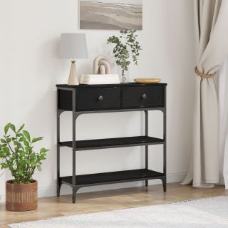 Konsoolilaud Must Tamme 72,5x25x75 cm Tehispuit ja Teras