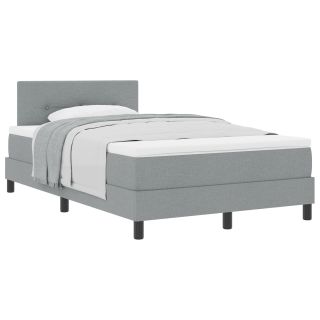 Box Spring Voodi madratsiga Heledat Hall 120x190 cm Kangas
