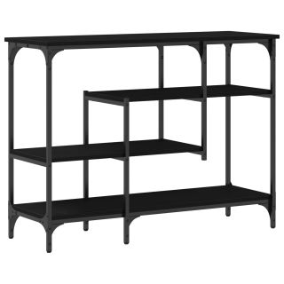 Konsoolilaud Must Tamme 100x35x75 cm Tehispuust ja Terasest