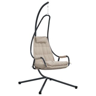 Riputav Tool tuge ja padjaga Taupe Teras