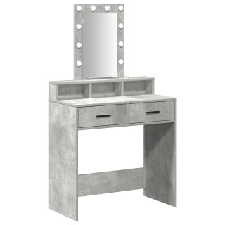 Tualettlaud LED Valgusega Betoonhall 79x41x140 cm
