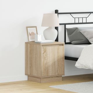 Öökappidega koos LED-valgusega 2 tk Sonoma tammes 39x34,5x50 cm