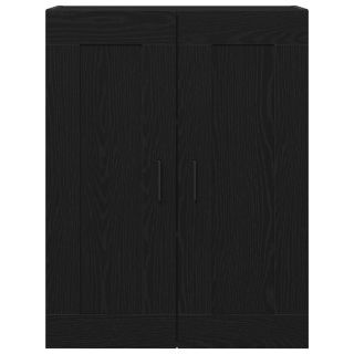 Seinale kinnitatav kapp Must Tamme 69,5x34x90 cm Tehispuit