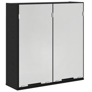 Vannitoa Peegelkapp - Must Tamm, 64x20x66.5 cm, Valmistatud Tehispuidust