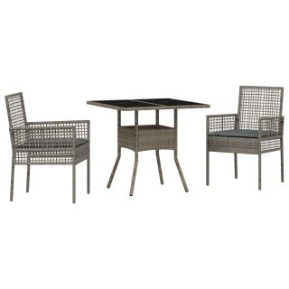 3-osaline aiamööbli komplekt Hall Polü Rattan