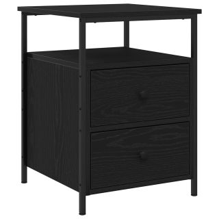 Öökapp Must Söögipuu 44x45x60 cm Töödeldud Puit ja Teras