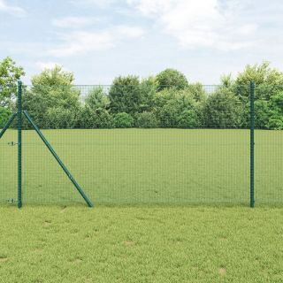Keevitatud Traat Aed 13 Postiga Roheline 1x50 m Teras