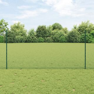 Kuusnurga Aed Komplekt 2 Roheline Metall 25 x 1.2 m Vastupidav