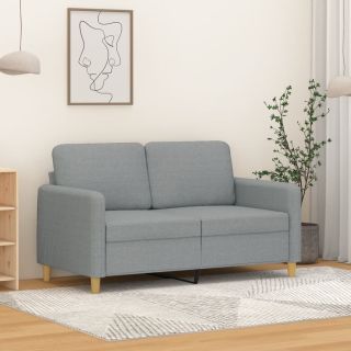 2-kohaline diivan, helehall, 120 cm, kangas
