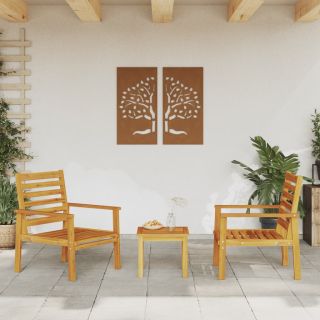 aia tugitoolid 2 tk, 66,5 x 65 x 81 cm, akaatsiapuit