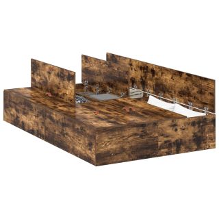 Hoiukohaga Voodi Raam Suitsutatud Tamme 120x200 cm