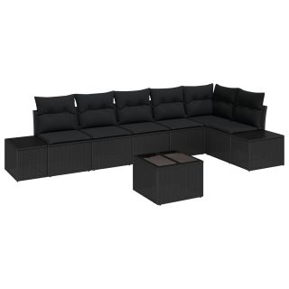 7-osaline ai sofa komplekt koos patjadega, beige polürotang
