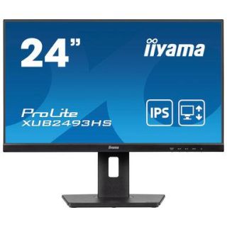 LCD Monitor|IIYAMA|23.8|Business|Panel IPS|1920x1080|16:9|100Hz|Matte|0.5 ms|Speakers|Swivel|Pivot|Height adjustable|Tilt|Colour Black|XUB2493HS-B6