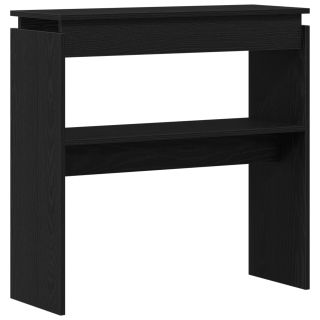 Konsoollaud Must Oak 80x30x80 cm Töödeldud Puit