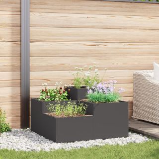 Aedade taimede kast 100x100x48 cm Must Teras