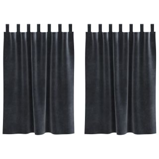 Mustad Kardinad Rippelüngadega 2 tk Tumehall Velvet