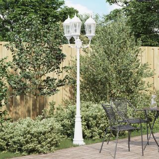 Aiavalgusti Post 3- Lambiga E27 Valge 235 cm Alumiinium