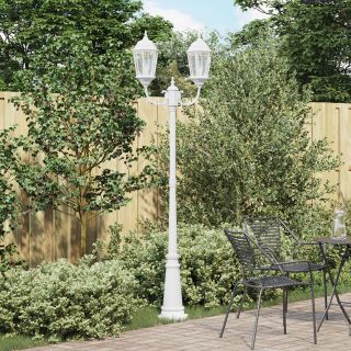 Aia Tuled Post 2-Lamp E27 Valge 235 cm Alumiinium