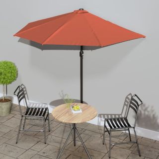 rõdu päikesevari alumiiniumpost terrakota 270x144x222 poolümar
