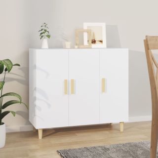 puhvetkapp, valge, 90 x 34 x 80 cm, tehispuit