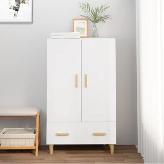 высокий шкаф, белый, 70 x 31 x 115 см, искусственное дерево
