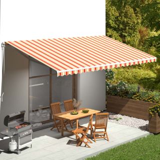 varikatuse asenduskangas, kollane ja oranž, 6x3 m