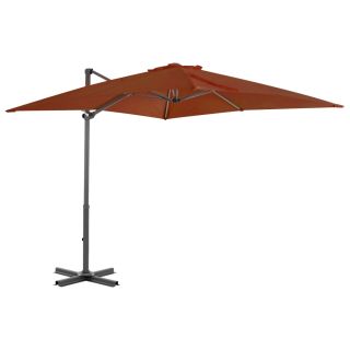 konsooldisainiga aia päikesevari alumiinium terrakota 250x250cm