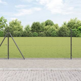 Keermestatud Traadi Piirded 13 Flange Postiga Hall 0.8x50 m Teras