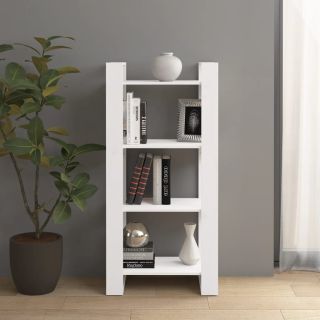 Книжная полка/разделитель комнаты, белая, 60 x 35 x 125 см, сосна