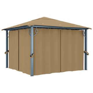 varikatus kardinaga 300 x 300 cm, pruunikashall, alumiinium