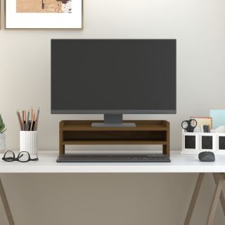 подставка под монитор, медово-коричневый, 50x24x16 см, сосна