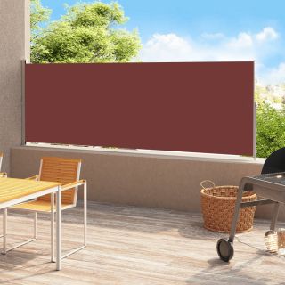 lahtitõmmatav terrassi külgsein, 200 x 500 cm, pruun