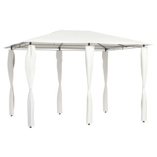 беседка с чехлами для столбов 3x4x2,6 м, кремовая 160 г/м²