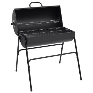 tünnigrill 2 küpsetusrestiga, must, 80 x 95 x 92 cm, teras