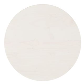 lauaplaat, valge Ø40 x 2,5 cm, männipuit