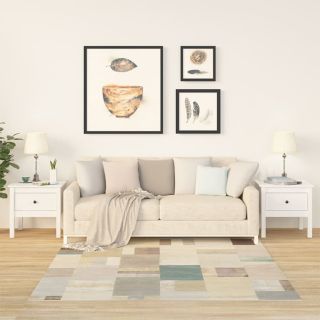 дополнительные столы 2 шт., белые, 50 x 50 x 49 см, сосна