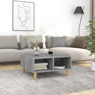 kohvilaud, hall Sonoma tamm, 60 x 60 x 30 cm, tehispuit