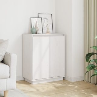puhvetkapp, valge, 60x34x75 cm, toekas männipuit
