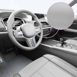 Автомобильная пленка 2 шт, 4D, серебристая, 100 x 150 см + 50 x 150 см