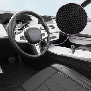 Автомобильная пленка 2 шт, 4D, черная, 100 x 150 см