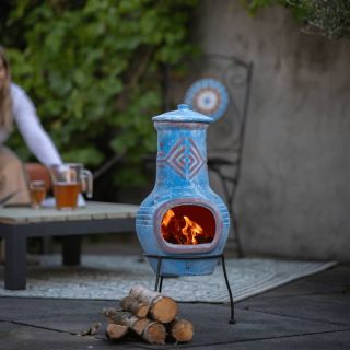 RedFire kamin Colima, savi, meresinine/punane