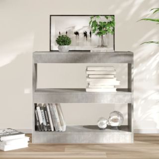 Книжный шкаф/разделитель комнаты, бетонно-серый, 80x30x72 см