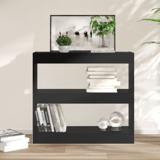 книжная полка/разделитель комнат, черный, 80x30x72 см