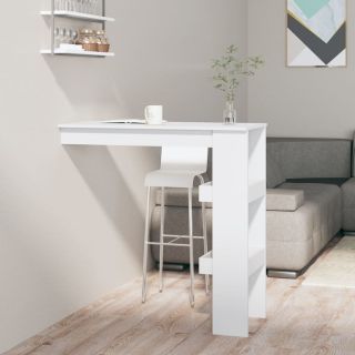 seina baarilaud, valge, 102x45x103,5 cm, tehispuit
