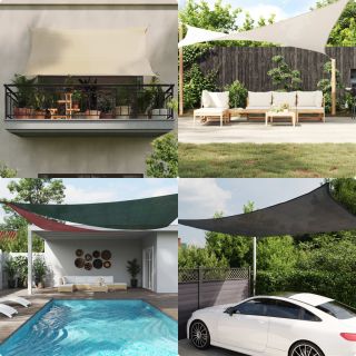 päikesepuri 160 g/m² kandiline, terrakota, 2,5 x 2,5 m, HDPE