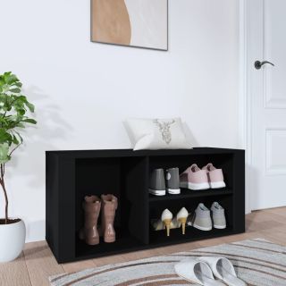 Тумба для обуви, черная, 100 x 35 x 45 см, искусственное дерево