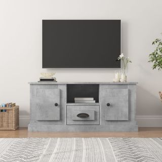 Тумба под телевизор, бетонно-серая, 100x35,5x45 см, искусственное дерево